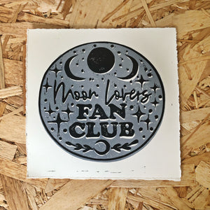 Moon Lovers Fan Club Original Lino Print