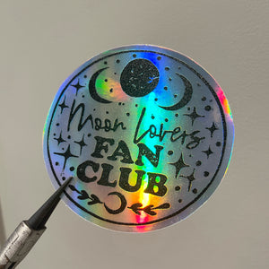 Moon Lovers Fan Club Holographic, Die Cut, Vinyl Sticker