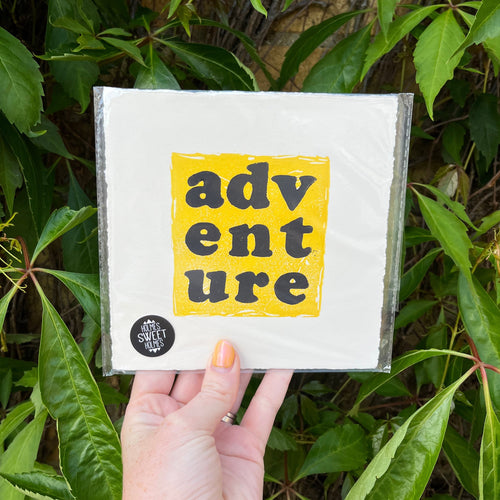 Adventure Original Lino Print YELLOW