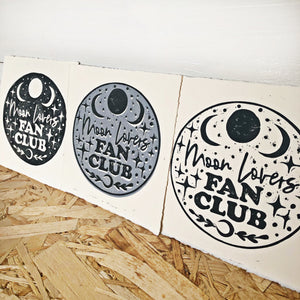 Moon Lovers Fan Club Original Lino Print