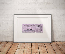 Load image into Gallery viewer, Personalised New Baby &#39;Welcome To The World&#39; Giclee Print