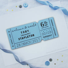 Load image into Gallery viewer, Personalised New Baby &#39;Welcome To The World&#39; Giclee Print