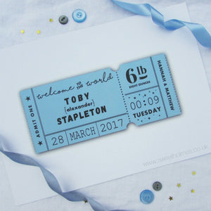 Personalised New Baby 'Welcome To The World' Giclee Print