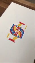 Load image into Gallery viewer, Jack • Playing Card, Jack of Spades Original 4 Layer Lino Cut Print A4