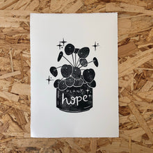 Load image into Gallery viewer, Pilea Quote Houseplant Original Lino Print A4